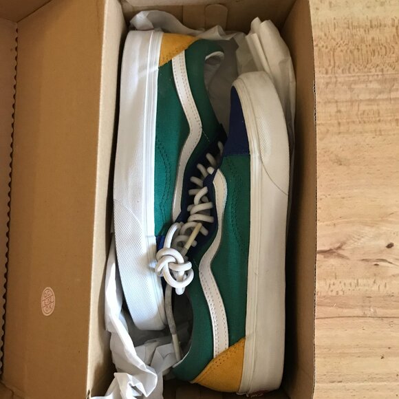 VANS OLD SKOOL SHOE YACHT CLUB SUEDE COLORBLOCK WOMENS 6 MENS 4.5 - Picture 14 of 15